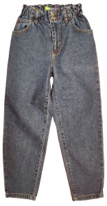 Jeans hlače visok pas širok model 9-10 L
