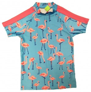 Kopalna kratka majica flamingo 9-10 L