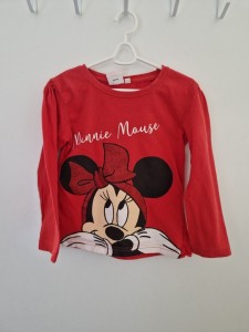 Rdeča dolga majica Minnie 2-3 L