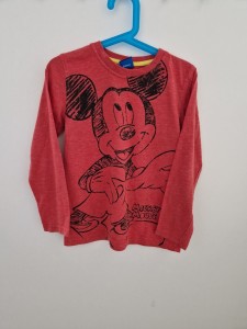 Rdeča dolga majica Mickey 5-6 L