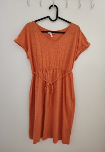 Oranžna nosečničniška obleka S