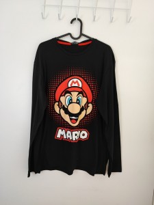 Črna dolga majica Super Mario L