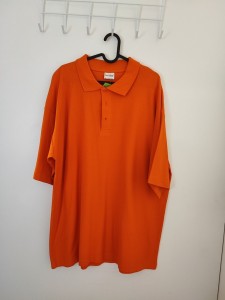 Oranžna kratka polo majica XXL