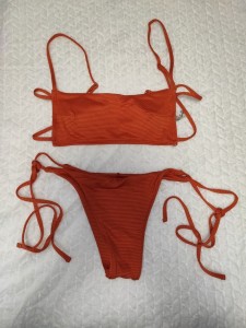 Oranžne dvodelne kopalke bikini S