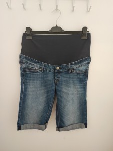 Modre jeans nosečniške bermuda hlače M