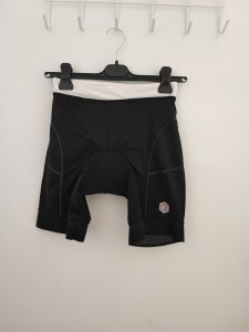Črne kolesarske kratke hlače S