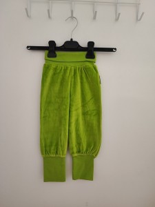 Zelene pliš hlače na patent 9-12 M