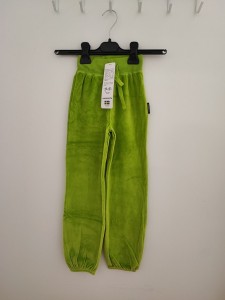 Zelene pliš hlače na patent 5-6 L