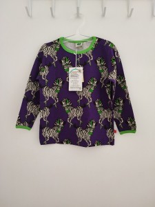 Vijolična dolga majica zebre 4-5 L