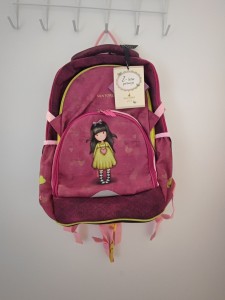 Vinsko rdeča šolska torba/nahrbtnik ergonomski deklica