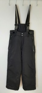 Črne otroške smučarske hlače z naramnicami 7-8 L