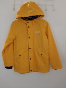 Rumena dežna jakna s podlogo 9-10 L