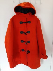 Oranžen plašč s kapuco 4XL