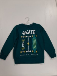 Zelen fantovski pulover z rolkami 4-5 L