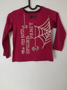 Dekliška vijolična majica s pajkovo mrežo 5-6 L