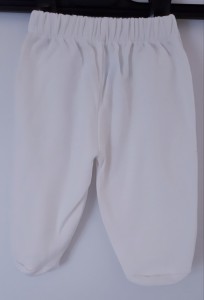 Bele hlače s stopalkami 0-2 M