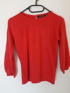 Ženska rdeč pulover s 7/8 rokavi M