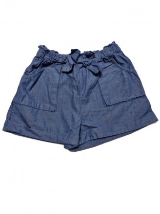 Modre lahke kratke hlače s pentljo 7-8 L
