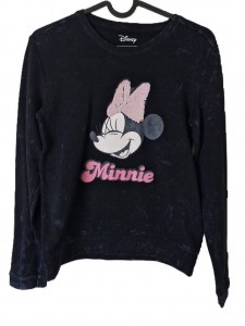 Črn pulover z Miki miško 10-11 L