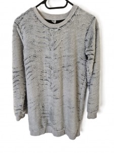 Siv kosmaten pulover 13-14 L