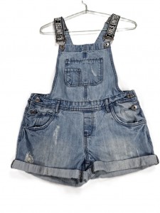 Modre jeans kratke hlače z naramnicami 12-13 L