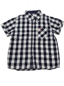 Modra karirasta srajca 6-8 L