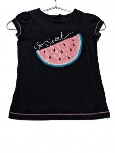 Črna kratka majica z lubenico 5-6 L