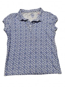 Kratka majica z modrimi rožicami 7-8 L