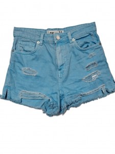 Ženske turkizne jeans kratke hlače M