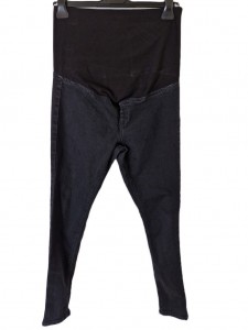 Temno sive nosečniške jeans hlače S/M