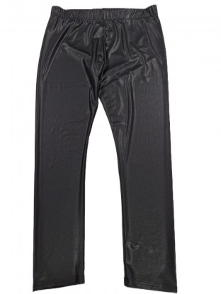 Ženske črne pajkice, svetleč material 3XL