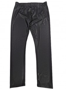 Ženske črne pajkice, svetleč material 3XL