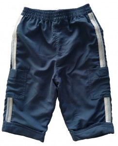 Modre dolge hlače 6-9 M