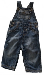 Dolge jeans hlače na naramnice 6-9 M
