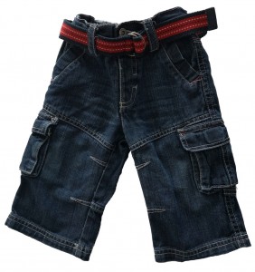 Dolge jeans hlače s pasom 6-9 M