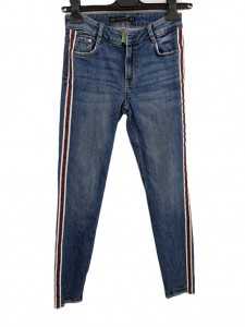 Ženske jeans hlače s črtami ob strani  XS