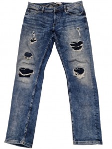 Moške jeans hlače v raztrganem videzu XL