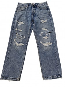 Moške jeans raztrgane hlače L