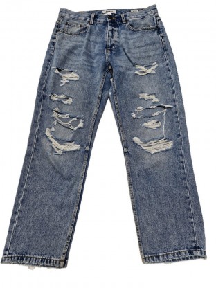 Moške jeans raztrgane hlače L