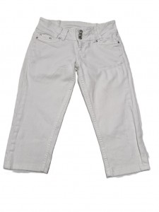 Ženske bele jeans 3/4 hlače XS/S