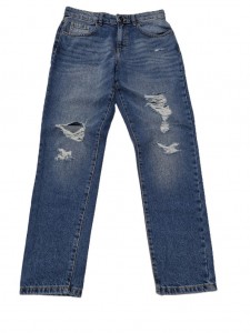 Dekliške jeans hlače raztrgan videz 12-13 L
