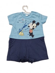 Fantovski kratek romper z Miki miško 9-12 M