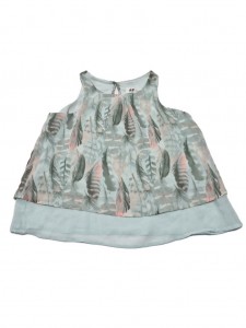 Dekliška dvoslojna bluza brez rokavov 8-9 L