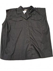 Moška črna srajca brez rokavov 4XL