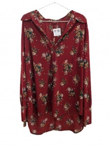 Ženska bluza z rahlo odprtim hrbtom 3XL