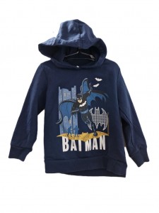 Fantovski moder pulover s kapuco Batman 3-4 L