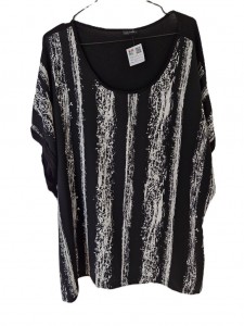 Ženska črno bela bluza 5XL