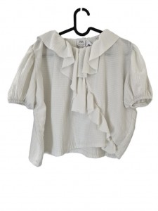 Dekliška bela bluza z volančki Zara 11-12 L
