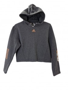Dekliški temno siv pulover Adidas 11-12 L