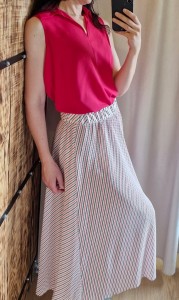 Ženska roza bluza brez rokavov L